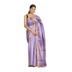 SAREE PURE KOSA SILK PLAIN PURPLE