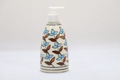 Khurja Pottery Dispenser Bottle Multi Clr 7"