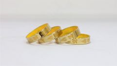 Glass Bangle set of 4 Radhe in Yellow