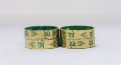 Glass Bangle set of 4 Radhe in Green