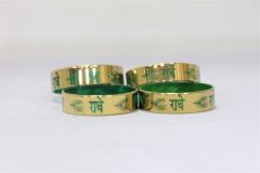 Glass Bangle set of 4 Radhe in Green 2x8