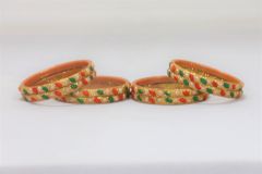 I Phone Fiber Bangle set of 8, Red & Green (2x6)