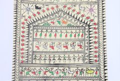 Pattachitra T Silk Tribal  11"*8" (6)