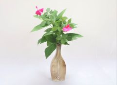 Kp Flr Vase Pan Cream 10 In