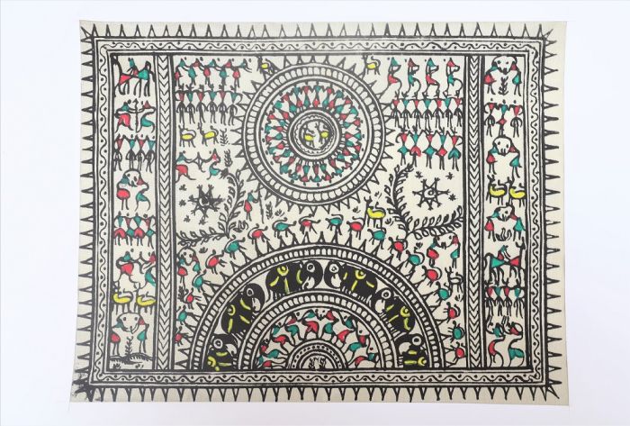 Pattachitra T Silk Tribal  11"*8" (2)